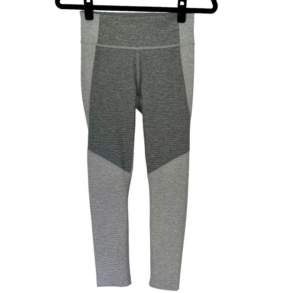 Outdoor Voices 3/4 Warmup Two Tone Colorblock Leggings - Gray - Size S